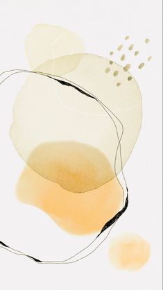 an abstract painting with white and yellow colors