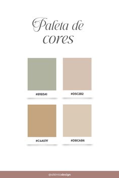 the color scheme for an interior design project, with different shades and colors on it