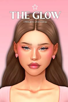 a girl with long brown hair and blue eyes is featured on the cover of the glow magazine