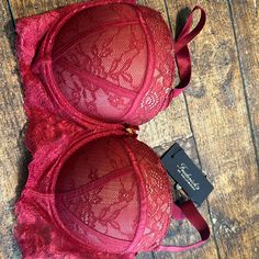 Nwt Fredericks Red Lace Bra. Desiree Style. 38d Never Work, Smoke Free Home Elegant Red Bra With Lace Trim, Fitted Red Lace Bra, Elegant Fitted Red Bra, Fitted Red Underwire Bra, Red Lace Bra, Fredericks Of Hollywood, Red Lace, Lace Bra, Women's Intimates