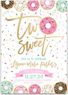 a birthday party with donuts and sprinkles