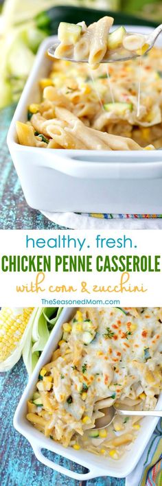 chicken penne casserole with creamy cream sauce is an easy and delicious dinner