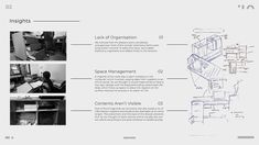 the instructions for an office desk are shown in black and white, with images of people working on it