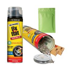 a can of fix that next to some other items