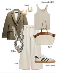 Fashion Now, Sporty Outfits, Sneakers Outfit, Business Casual Outfits, Casual Style Outfits, Lookbook Outfits, White Pants