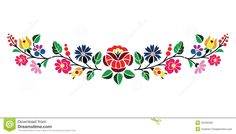 an embroidered border with flowers and leaves on a white background stock photo image of floral