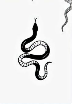 a black and white drawing of a snake