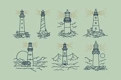 an image of lighthouses in the water