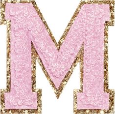 Flamingo Glitter Varsity Letter Patches | Stoney Clover Lane Collection Letter, Letter Patches, Chenille Patch, Varsity Letter, Stoney Clover Lane, Glitter Letters, Stylish Letters, Stoney Clover, Patches Fashion