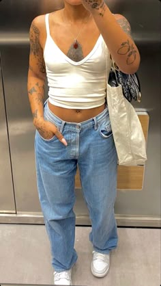 Summer Outfits With Tattoos, Boyfriend House Outfit, Gardening Hairstyles, Style Thigh High Boots, Aesthetic Dresses Casual, Festival Outfit Summer, With Boots Outfit, Casual Outfits Aesthetic, Leather High Boots