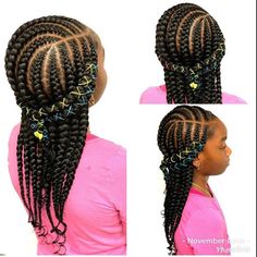 Girls Braided Hairstyles Kids, Braid Styles For Girls, Kid Braid Styles, Black Kids Hairstyles, Natural Hairstyles For Kids, Baby Girl Hairstyles, Kids Braided Hairstyles, Braids For Kids