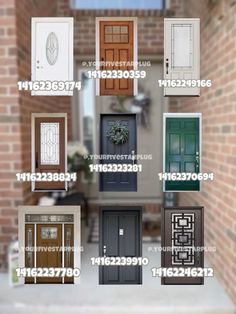 the different types of doors and windows are shown