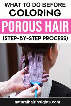 Your hair’s porosity affects SO much about how you should be treating it. This includes things like coloring porous hair. One of the things that are most affected by our porosity is dyeing our hair. How so? #HighPorosityHair #Coloring Low Porosity, Low Porosity Hair Products, Step By Step Hairstyles, Clarifying Shampoo, Deep Conditioner