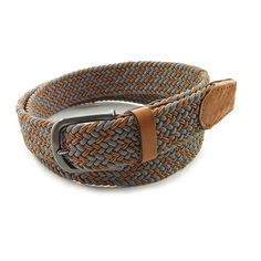 Introducing the ultimate accessory for the style-conscious and comfort-seeking man: our Tan Gray Men's Stretchy Belt. This woven cotton elastic belt combines the best of both worlds, offering unparalleled flexibility and a snug fit while elevating your style quotient. Designed for the man on the go, this belt ensures you look put-together in jeans or trousers, without sacrificing comfort. Crafted with a belt width of 1 3/8" | 3.5 cm, it is perfectly sized to fit through the belt loops of your fa Casual Brown Woven Belt, Elastic Belt, Stretch Belt, Perfect Marriage, Suspender Belt, Woven Cotton, Baby Bag, Modern Man, Belt Size