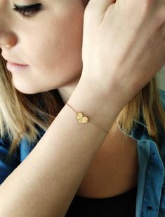 "14K 9K Small heart charm bracelet with Engraved Initial, Solid gold bracelet, Custom Monogram gold bracelet, Personalized gold bracelet, Valentine's Gift, Gift for her, 14K Rose Gold bracelet, Bridesmaid gift, Bridal jewelry, Dainty gold bracelet, FREE EXPRESS SHIPPING Delicate minimalist 14K solid gold bracelet with a small heart charm engraved with one or two initials. A wonderful and thoughtful gift for you and your loved ones! Infinity bracelet: https://www.etsy.com/listing/608986075 Boho e Heart Bracelet For Best Friend And Mother's Day, Heart Bracelet For Mother's Day And Best Friend Gift, Personalized Heart Pendant Bracelets For Anniversary, Personalized Heart Name Bracelet For Gift, Personalized Heart Charm Bracelet For Friendship, Personalized Heart Name Bracelet For Best Friend, Heart-shaped Engraved Bracelets For Mother's Day, Personalized Heart Charm Bracelet, Heart-shaped Engraved Name Bracelet For Mother's Day