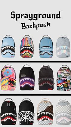 Sprayground Backpack, Pretty Backpacks, Spray Ground, Pandora Bracelet Charms Ideas, Zepeto Looks Ideas, Cute Online Clothing Stores, Stylish School Bags, Cyberpunk Clothes, Backpack Outfit