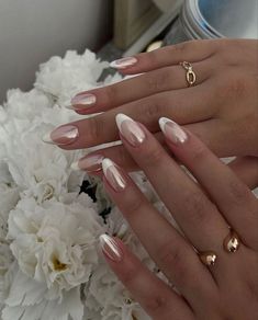 Unique Bridal Nails, Blushing Nails, Proposal Nails, Aesthetic Nail, Moon Nails, Chanel Collection, Pearl Nails