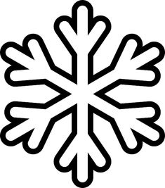 a snowflake that is black and white on a white background, it looks like an ornament