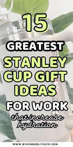 the words 15 greatest stanley cup gift ideas for work are in front of an image of a