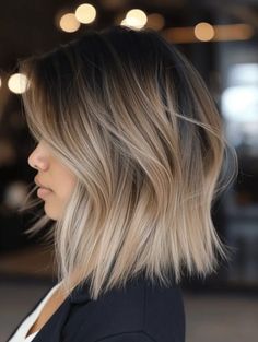 Long Bob Haircuts For Women, Above Shoulder Length Hair, Long Bob Balayage, Brown Hair Inspiration, Hair Spring, Bob Haircut Ideas, Ombre Blond, Short Ombre Hair, Hair Blond