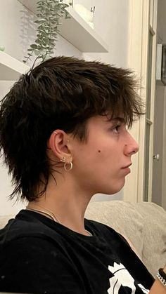 Short Masc Women Haircuts, Mens Haircuts On Women, Short Female Mullet Straight Hair, Very Short Mullet Straight Hair, Short Mullet Straight Hair Woman, Short Mullet Haircuts For Women, Short Modern Mullet Women, Short Hairstyle Women Masculine, Modern Mullet Women Straight Hair