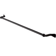 a black metal handle on a white background