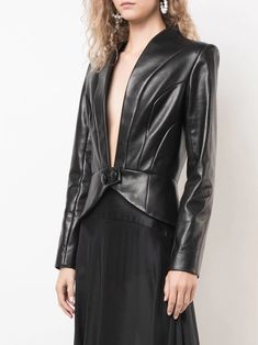 Introducing our Women's Handmade Genuine Lambskin Leather Jacket, a timeless piece that exudes style and elegance. This jacket features a deep V-neckline, long sleeves, and a snap closure at the bottom, adding a modern touch to its classic design. Crafted from premium genuine lambskin leather, it offers both durability and luxurious comfort. With its hip-length silhouette and availability in all colors, this jacket is perfect for all-season wear and is custom-made to plus sizes, ensuring a flattering fit for every body type. Material: Crafted from genuine lambskin leather, this jacket offers superior quality and durability, ensuring long-lasting wear and comfort. Design: With its deep V-neckline and snap closure at the bottom, this jacket combines classic elegance with contemporary style. Black Leather Jacket Women, Formal Casual Wear, Racer Leather Jacket, Leather Blazer Women, Cafe Racer Leather Jacket, Black Motorcycle Jacket, Womens Black Leather Jacket, Lambskin Leather Jacket, Formal Casual