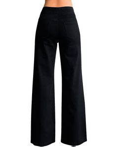 Item No. 786081 This baggy jeans made with stretchy and breathable fabric, so that you will feel free in all positions when sitting or squatting Elevate your style with high-waisted wide leg jeans that flatter different body shapes, visually elongating your leg line while providing a smoothing effect for a slimmer appearance. Emphasize your waistline and feel confident with this fashionable choice With classic five-pocket design, these jeans offer both functionality and style. You'll have plenty of space to store your essentials while rocking a fashionable look Versatile wide-leg baggy jeans add a touch of vintage flair to your outfit and are perfect for casual occasions, vacations, school, daily, etc, making them a must-have in your wardrobe Versatile Baggy Straight Leg Jeans, Black Loose Fit Full Length Jeans, Stretch Flare Jeans For Streetwear, Trendy Black Loose Fit Jeans, Trendy Black Jeans With Relaxed Fit, Versatile Baggy Wide-leg Jeans, Versatile Black Cotton Jeans, Black Versatile Cotton Jeans, Stretch Wide Leg Jeans For Streetwear