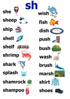 a poster with different words and pictures on the front page, including fish, sheep, fish