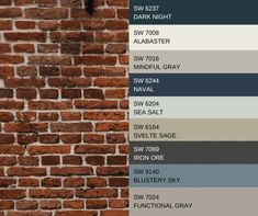 a brick wall with different colors and sizes