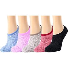 NON-SLIP SOCKSGrippy socks for women. The anti-slip nubs work well, nice thick gripper socks for warmth and safety. The grips on the bottom are great for people on hardwood floors. No squeezing your feet into shoes around the house and your toes are not hurting. Non slip fluffy socks for women elderly.SIZE & PACKINGOne size fits all non skid socks, easy to slip on and off, fits women's shoe size 5-10; Low cut ankle socks; 5 pairs of red, black, pink, blue and grey no show fuzzy socks for wom Thanksgiving Socks, Socks Fuzzy, Color Socks, Holiday Socks, Fluffy Socks, Non Slip Socks, Comfy Slippers, Fuzzy Socks, Socks For Women