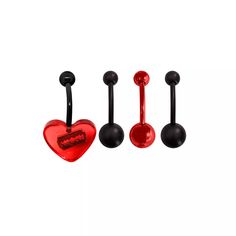 Belly Piercing Ring, Spencers Gifts, Antibacterial Soap, Types Of Piercings, Belly Rings, Gift Store, Red Heart, Jewelry Care, Body Jewelry