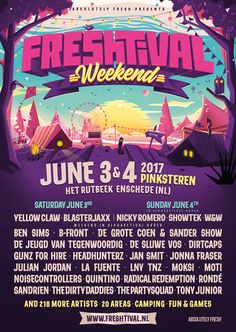 the festival poster for fresh revival weekend