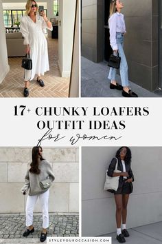 Looking for chunky loafers outfit style inspiration? Get 17+ chic and modern chunky loafers for women outfit ideas that showcase how to style these loafers in spring, summer, fall, and winter. Whether you want a casual look, or something dressy for work, you can learn how to rock the chunky loafers aesthetic! (Chunky loafers street styles) Loafers Outfit Spring 2024, Heeled Penny Loafers Outfit, Chunky Loafer Street Style, Spring Chunky Loafers Outfit, How To Style Black Chunky Loafers, Chunky Loafers Outfit Black Women, Work Outfits With Chunky Loafers, Women’s Black Loafers Outfit, 2024 Loafers Outfit