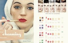 1950’s Makeup, 1950's Makeup, 1950s Beauty, 1950s Makeup, Cucumber Beauty, Charming Woman, Makeup History, Korean Beauty Routine, Makeup Tips And Tricks