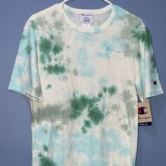 Champion Green Tie-Dye Tee, Men’s Small Green Bleached Cotton T-shirt, Bleached Green Cotton T-shirt, Green Bleached Crew Neck Top, Mens White Shorts, Alabama Crimson Tide Football, American Eagle Shirt, Adidas Classic, Eagle Shirts, Green Tie