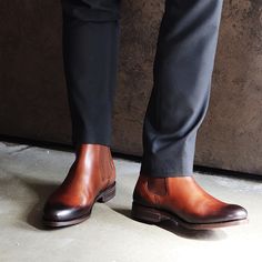 FREE SHIPPING. FREE RETURNS. FREE EXCHANGES. Our classic Chelsea boot, but with a twist. The medium brown color-way makes for a supremely versatile shoe, and the burnished toe adds an edge. Comes with premium cork, metal shank, & Goodyear construction. Upper: Full-grain Italian leather Outsole: Leather sole w/ stacked heel Construction: 360° Goodyear (Resoleable) Insulation: Cork & metal shank for comfort & support Location: Handmade in Spain - Same workshop as Ferragamo & Louis Vuitton Average Brown Leather Shoes For Formal Winter Occasions, Brown Snip Toe Chelsea Boots For Winter, Brown Leather Sole Chelsea Boots Slip-on, Brown Plain Toe Chelsea Boots With Rubber Sole, Brown Leather Sole Chelsea Boots, Brown Chelsea Boots With Rubber Heel Cap For Business, Brown Chelsea Boots With Rubber Sole And Plain Toe, Brown Formal Chelsea Boots For Fall, Formal Brown Chelsea Boots With Round Toe