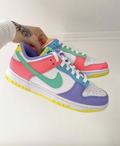 Playful Rainbow Low-top Sneakers, Playful Low-top Rainbow Sneakers, Multicolor Nike Skate Shoes With Round Toe, Nike Multicolor Lace-up Skate Shoes, Multicolor Nike Skate Shoes, Multicolor Nike Lace-up Skate Shoes, Nike Rainbow Low-top Sneakers, Multicolor Nike Skate Shoes Lace-up, Trendy Multicolor Nike Sneakers