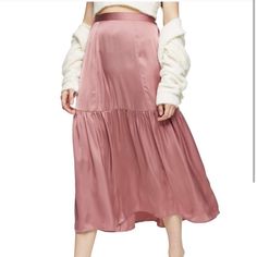 Beautiful And Flattering! Bnwt. Burgundy Midi Skirt, Satin Wrap Skirt, Bridesmaids Ideas, Midi Skirts Summer, Blue Pleated Skirt, Velvet Midi Skirt, Faux Leather Midi Skirt, Sequin Midi Skirt, Satin Style