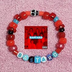 a bracelet with the word bastar on it