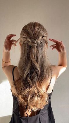 Braided Half Updo, Half Updo Hairstyles, Fairy Hair, Dance Hairstyles, Updo Hairstyle, Half Updo