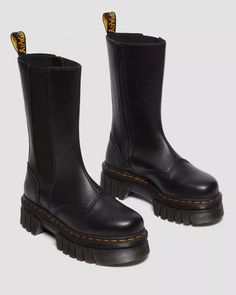 Audrick Tall Nappa Leather Platform Chelsea Boots | Dr. Martens Chelsea Boots Dr Martens, Black Chelsea Boots, Swag Shoes