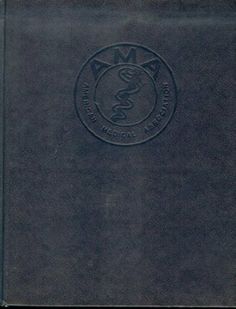 an old medical book with the emblem of a doctor on it's front cover