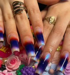 Nails And Rings, Really Cute Nails, Nails Only, Homecoming Nails, Fire Nails, Dream Nails, Funky Nails, Pretty Acrylic Nails, Dope Nails