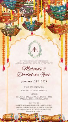 Dholki Wedding Invite, Mehandi Card Template, Mehndi Invite Template, Mehndi Card Template, Mehendi Cards Invitations, Mehndi Cards Wedding Invitations, Mehndi Card Invitation