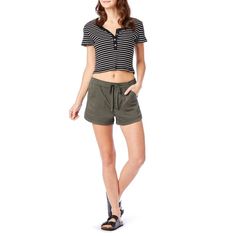 Classic style meets modern comfort, giving these juniors' Unionbay shorts a must-have look and feel.Click on this WOMEN'S GUIDE to find the perfect fit and more!Soft sateen constructionDrawstring elastic waistband2 functional front pockets2 faux back pocketsFIT & SIZING2.5-in. approximate inseamMidrise sits above the hipFABRIC & CARECotton, rayon, spandexMachine washImported Size: X Small. Color: White. Gender: female. Age Group: kids. Disney Halloween Costumes, Kids Pattern, Casual Spring, Junior Outfits, Clothing Size Chart, Spring Outfits Casual, Styles Fashion, Fashion Casual, Spring Outfits