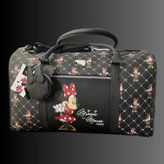 Primark Minnie Mouse Weekender - Brand New With Tags And Strap Gorgeous And Spacious Includes Detaching Coin Pouch With Ears! Check Out The Matching Mini Phone Pouch On My Page Too! Black Minnie Mouse Bag For Everyday Use, Black Minnie Mouse Bag For Disney Trips, Black Minnie Mouse Travel Bag, Black Mickey Mouse Travel Bag, Red Minnie Mouse Travel Bag, Rectangular Minnie Mouse Bag For Everyday Use, Disney Surprise, Disney Time, Leopard Print Hair