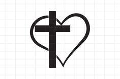 a heart with a cross inside it