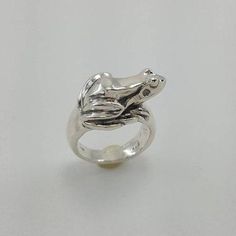 Dragon Rings, Wide Silver Band, Frog Ring, Happy Frog, Puzzle Ring, Frog Jewelry, Dragon Ring, Platinum Rose Gold, Dope Jewelry