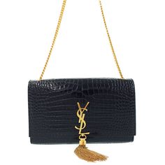 Saint Laurent Classic Kate Satchel Chain Shoulder Bag Black Width: Approx. 24cm (Bottom) Height: Approx. 16cm Depth: Approx. 5cm Shoulder Approx. 103cm (Not Removable) 1 Inside Pocket Saint Laurent Bags, Shoulder Bag Black, Saint Laurent Bag, Chain Shoulder Bag, Inside Pocket, Black Color, Saint Laurent, Satchel, Bag Lady